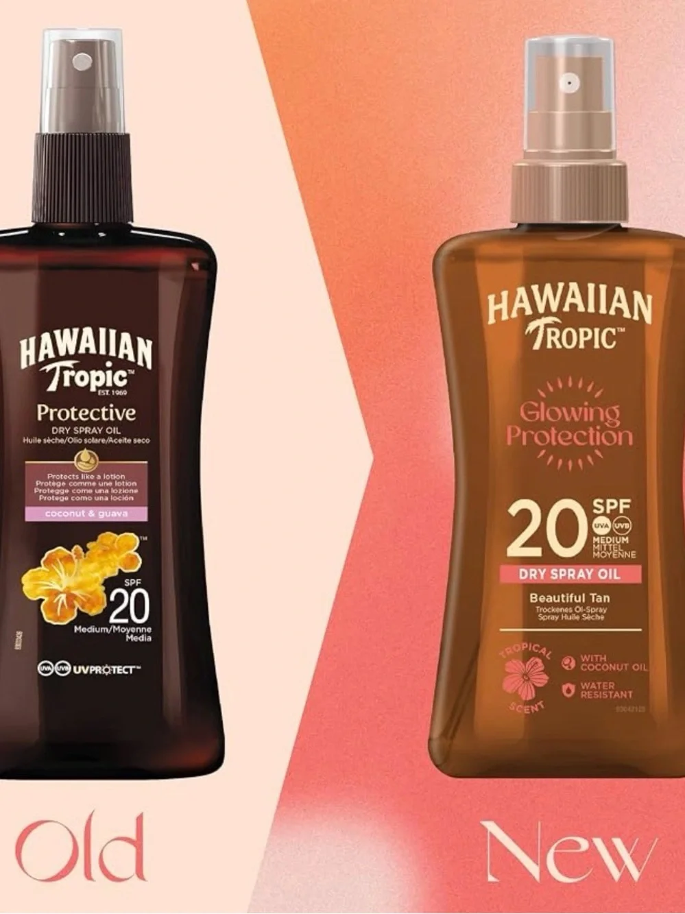 Hawaiian Tropic Glowing Protection SPF 20 Dry Oil Gel — Brown